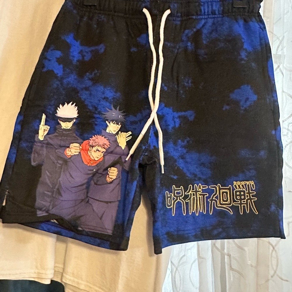 Hot Topic Naruto Anime Graphic Men's Shorts - Black and Blue